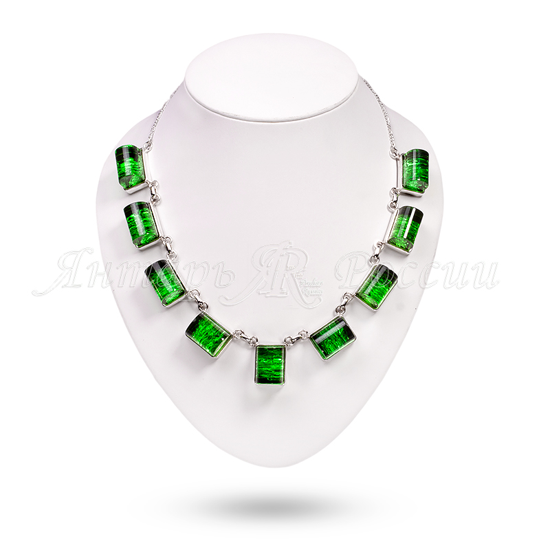 Колье Бернит, посеребрение