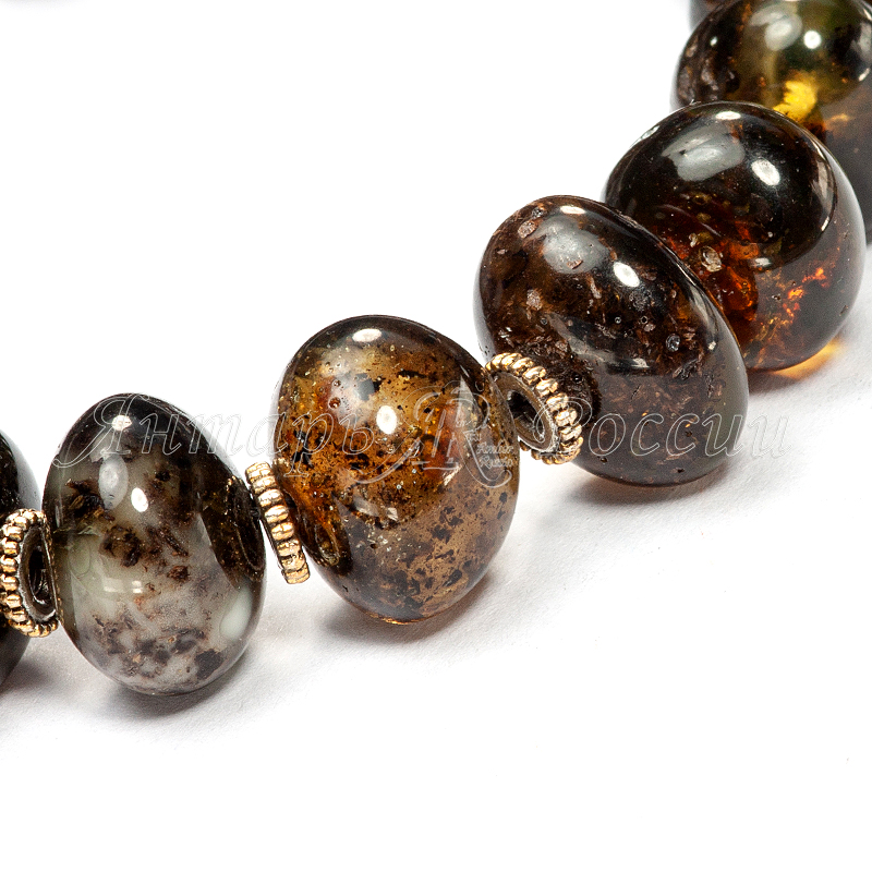 Колье янтарь