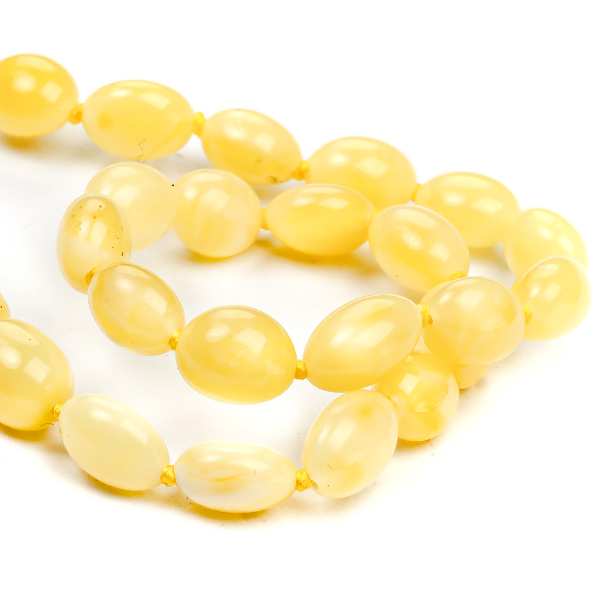 Бусы детские янтарь