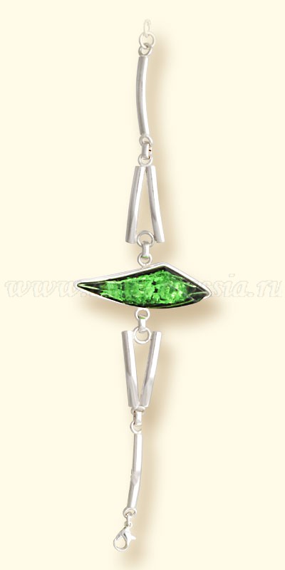 Браслет Бернит, посеребрение