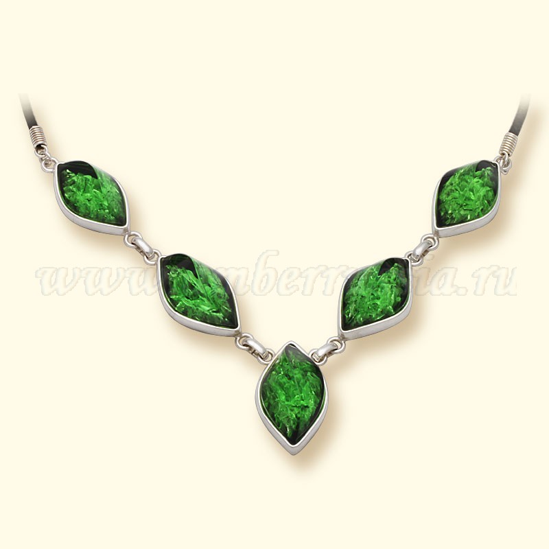 Колье Бернит, посеребрение