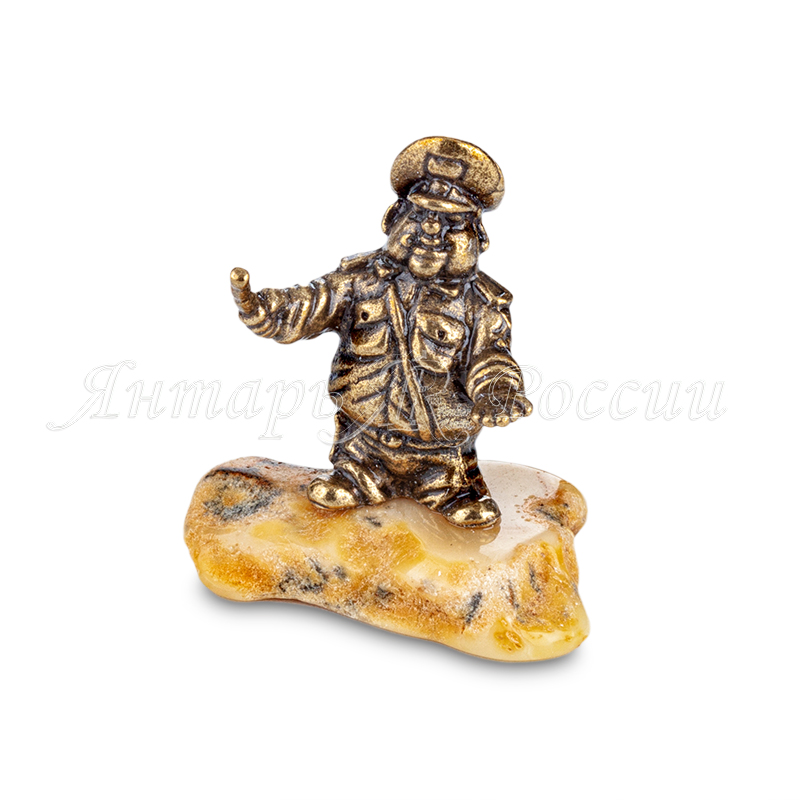 Инспектор ГИБДД Латунь, янтарь Инспектор ГИБДД Латунь, янтарь