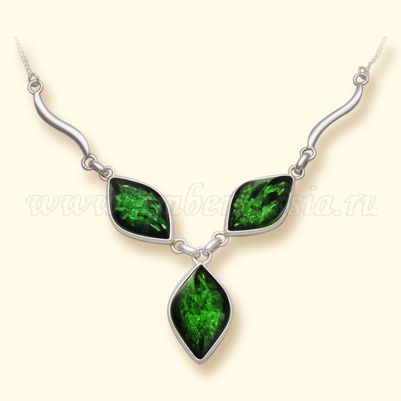 Колье Бернит, посеребрение