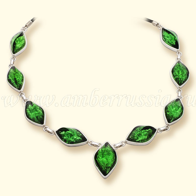 Колье Бернит, посеребрение