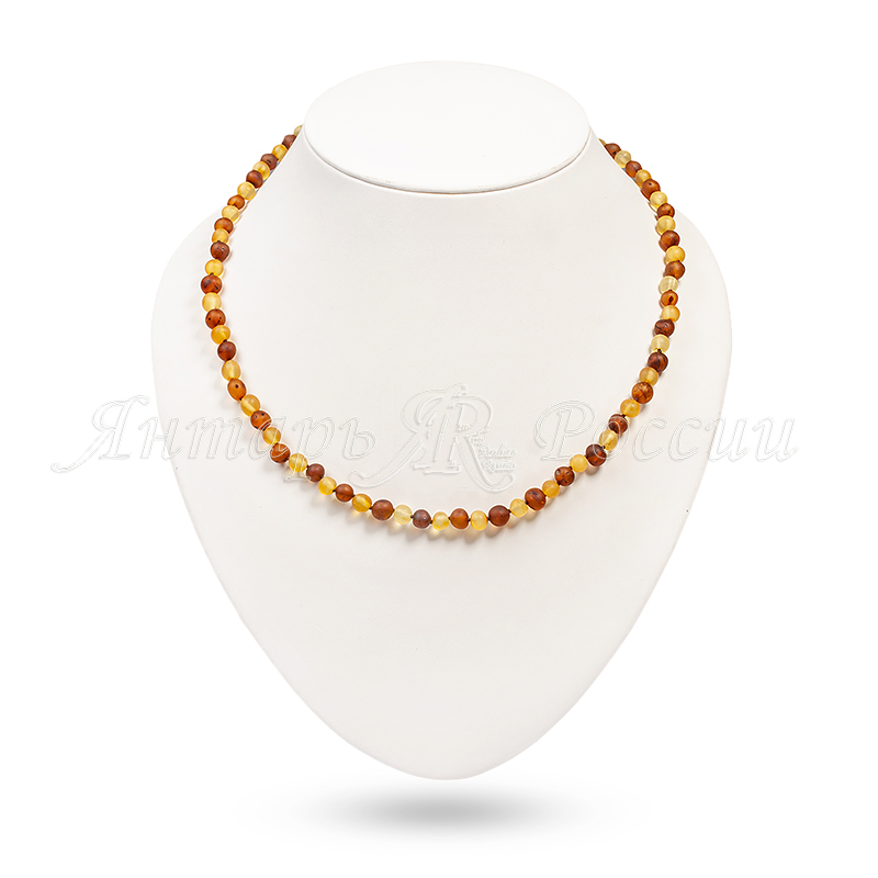Бусы янтарь