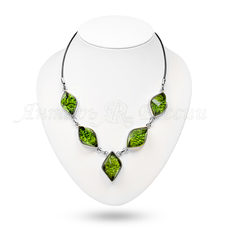 Колье Бернит, посеребрение