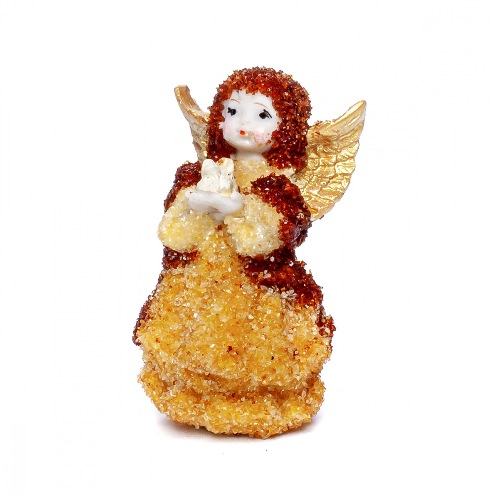 Ангел c голубем Янтарь Керамика