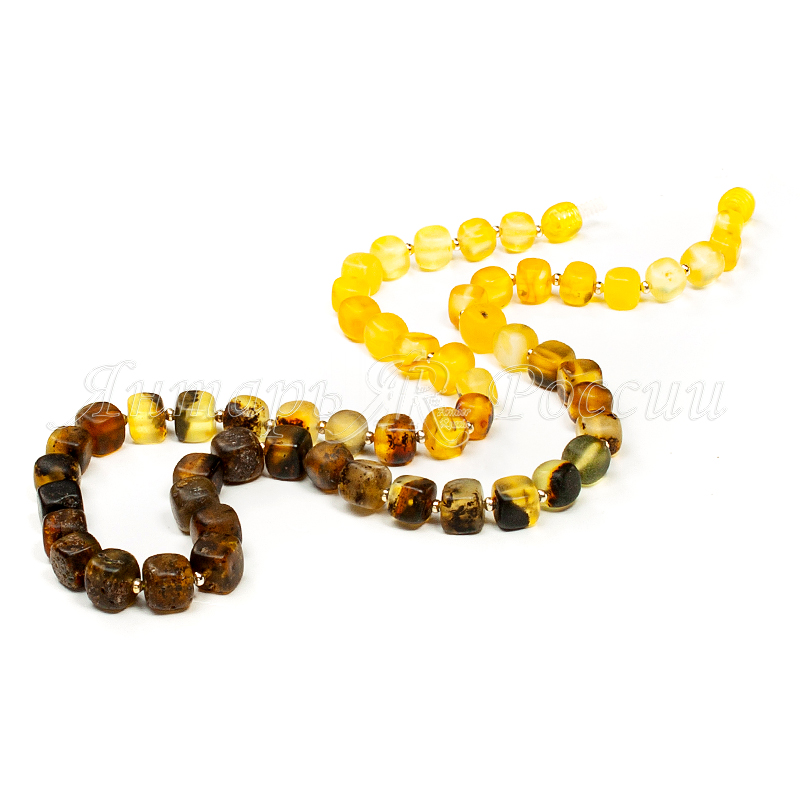 Бусы янтарь