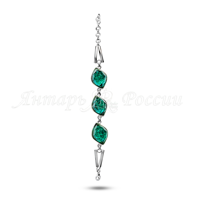 Браслет Бернит, посеребрение