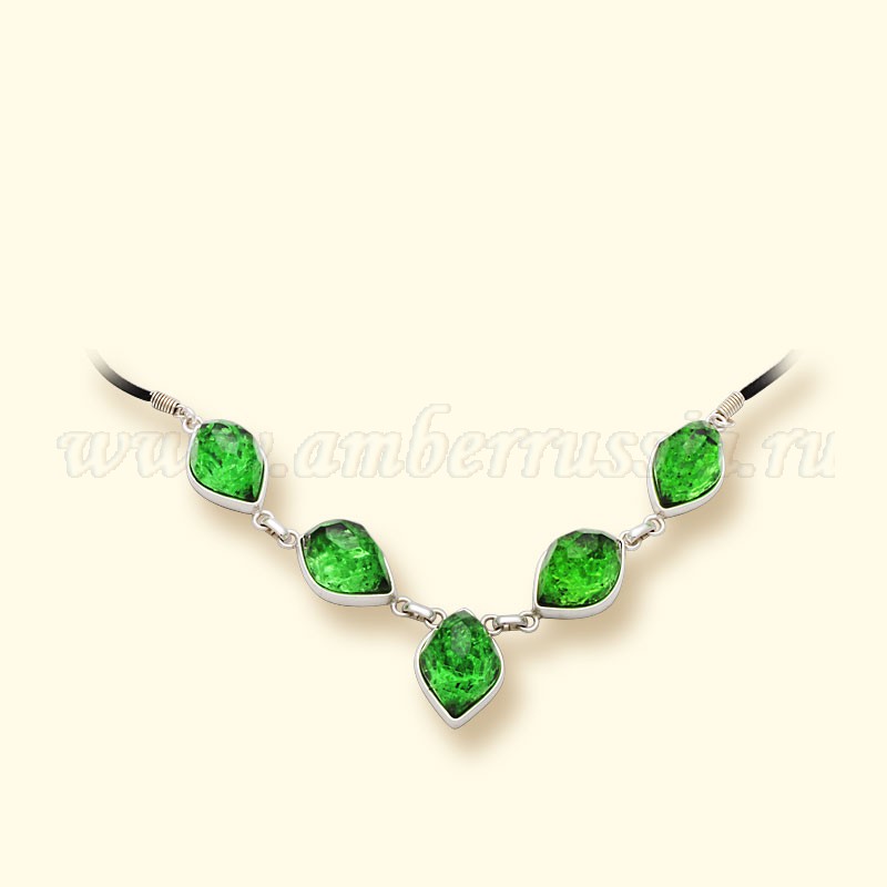 Колье Бернит, посеребрение