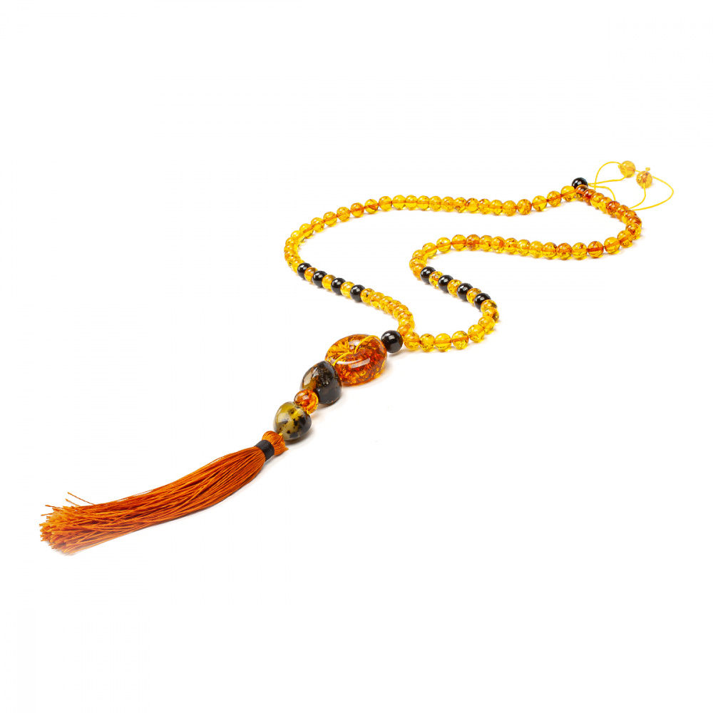 Янтарные бусы с кулоном Янтарные бусы с кулоном