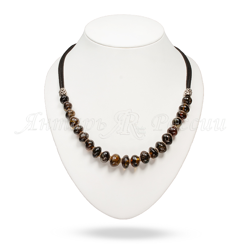 Колье янтарь